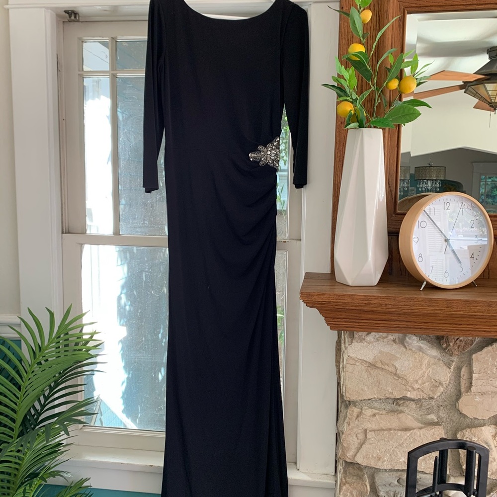 Black Fitted Evening Gown